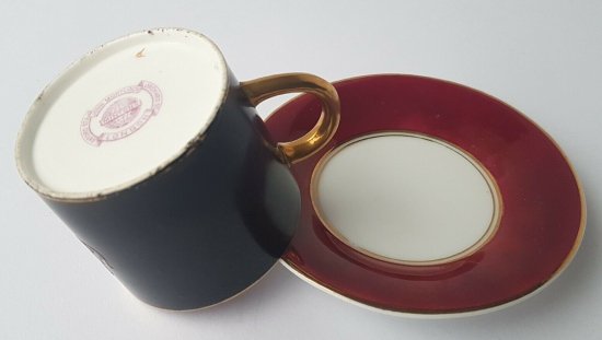 【イギリス老舗食器ブランド・ミントン】エレガントなモカカップ&ソーサー 1880-1890年