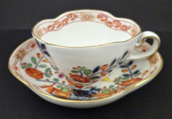 【マイセン・アンティーク】ティーカップ＆ソーサー、柿右衛門様式