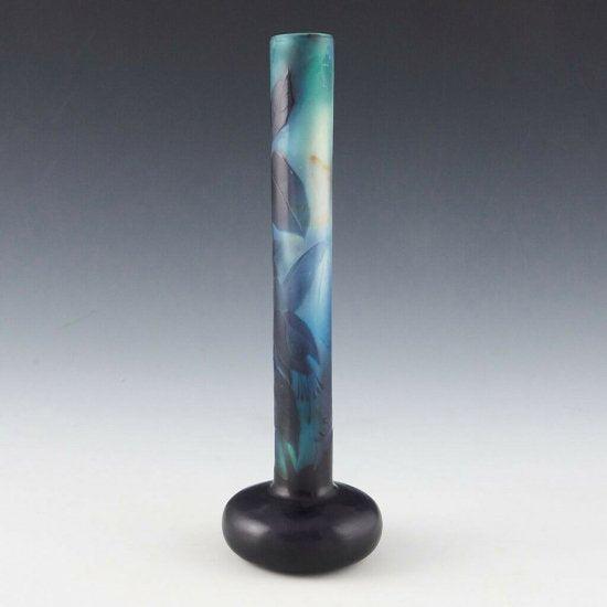 【エミール・ガレ】カメオ・グラスの花瓶、1900年頃