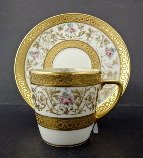 【アンティーク・リモージュ】ウィリアム・ゲランのデミタスカップ＆ソーサー