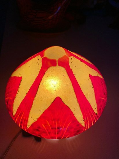 【フランス製シュナイダー兄弟】アールデコ調フレンチカメオランプ