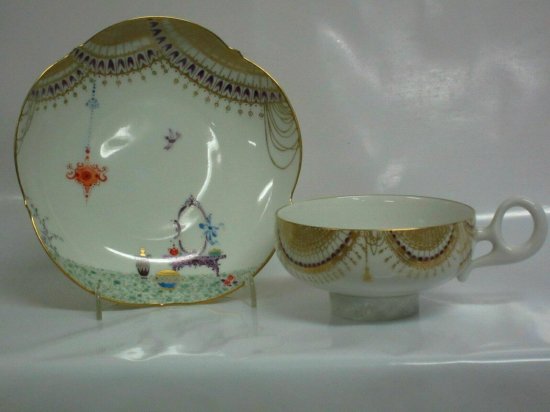 最高級作品マイセン　アラビアンナイト　24金ティーセット　１級品