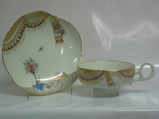 最高級作品マイセン　アラビアンナイト　24金ティーセット　１級品