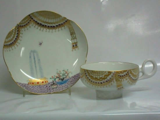 最高級作品マイセン　アラビアンナイト　24金ティーセット　１級品