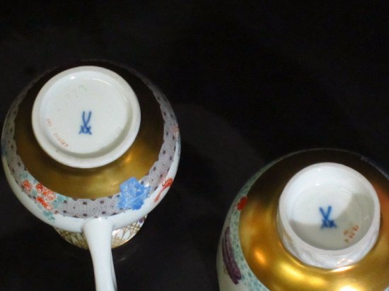 最高級作品マイセン　アラビアンナイト　24金ティーセット　１級品