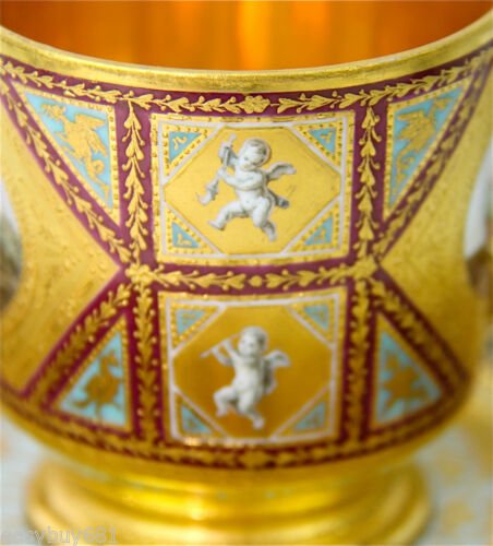 ロイヤルウィーン　磁器　金彩　カップとソーサー　１９世紀中頃