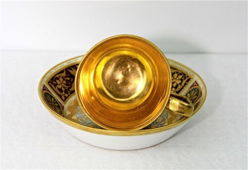 ロイヤルウィーン　磁器　金彩　カップとソーサー　１９世紀中頃