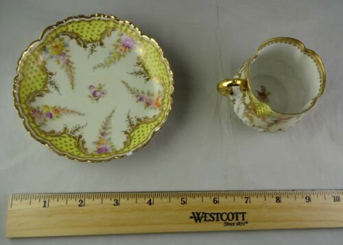 アンブロシウス　ラム工房　磁器　デミタスカップ  ソーサー　ゴールド　イエロー