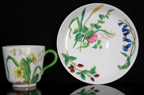 ミントン  カップとソーサー　ガーデンフラワー　1870年頃　B251