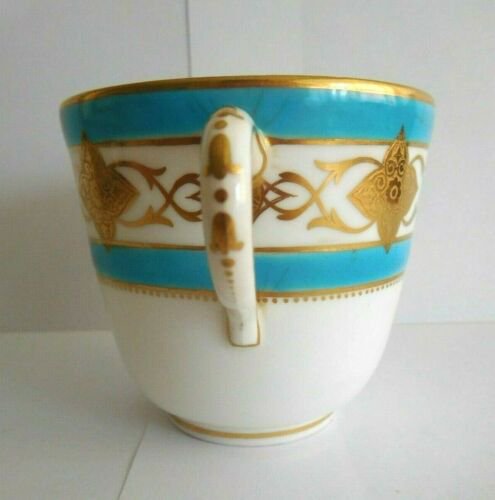 １９世紀　アンティーク　ミントン　セレステブルー　エナメル　ティーカップ とソーサー