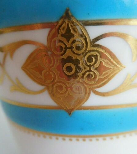 １９世紀　アンティーク　ミントン　セレステブルー　エナメル　ティーカップ とソーサー