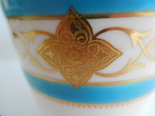 １９世紀　アンティーク　ミントン　セレステブルー　エナメル　ティーカップ とソーサー