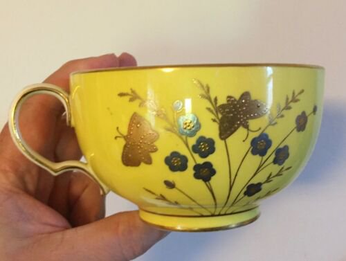 アンティーク　１９世紀頃　ミントン　磁器　耽美主義　ティーカップ　コーヒー　ソーサー　ニューヨーク