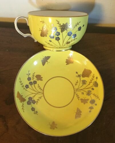 アンティーク　１９世紀頃　ミントン　磁器　耽美主義　ティーカップ　コーヒー　ソーサー　ニューヨーク