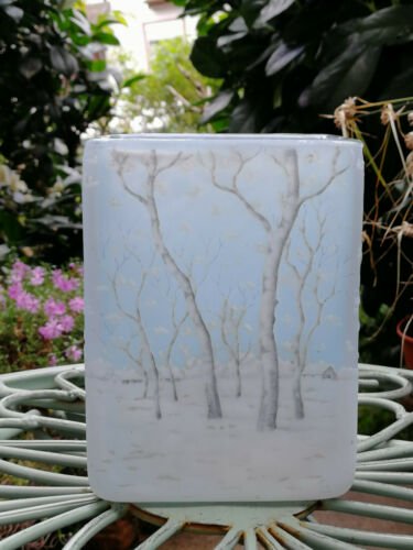 ドームナンシー　冬景色の花瓶　アールヌーヴォー
