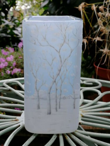 ドームナンシー　冬景色の花瓶　アールヌーヴォー