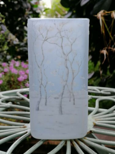 ドームナンシー　冬景色の花瓶　アールヌーヴォー