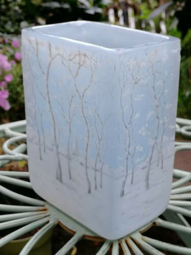 ドームナンシー　冬景色の花瓶　アールヌーヴォー