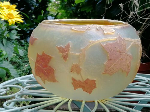 ドームナンシー ドーム兄弟　ヒナゲシの花の花瓶　アールヌーヴォー