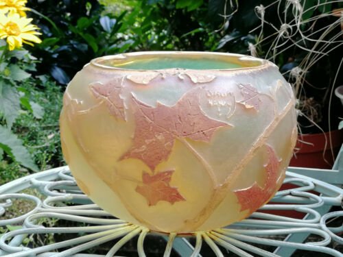 ドームヒナゲシ文花器 花器 箱付きアールヌーボードーム兄弟