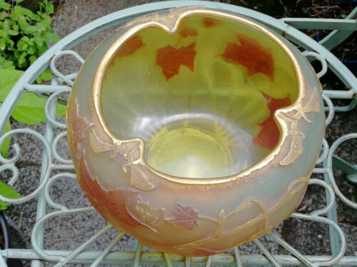 ドームナンシー ドーム兄弟　ヒナゲシの花の花瓶　アールヌーヴォー