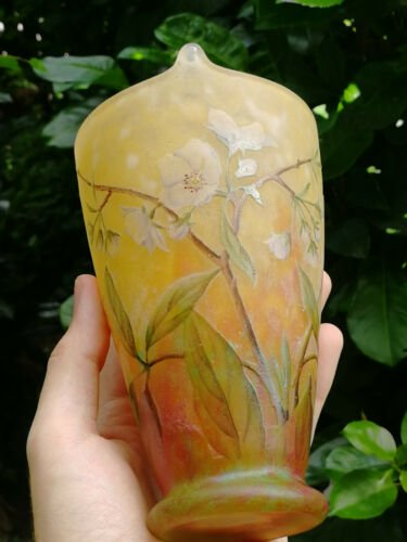 ドームナンシー ドーム兄弟　りんごの花の花瓶　アールヌーヴォー