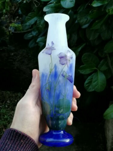 ドームナンシー ドーム兄弟　すみれの花の花瓶　アールヌーヴォー