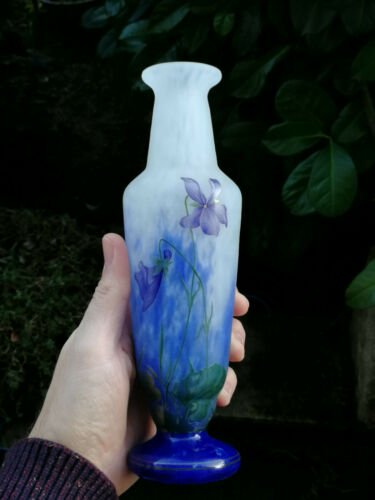 ドームナンシー ドーム兄弟　すみれの花の花瓶　アールヌーヴォー