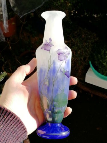ドームナンシー ドーム兄弟　すみれの花の花瓶　アールヌーヴォー
