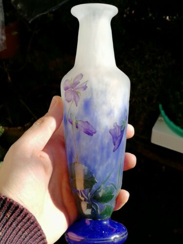 ドームナンシー ドーム兄弟　すみれの花の花瓶　アールヌーヴォー