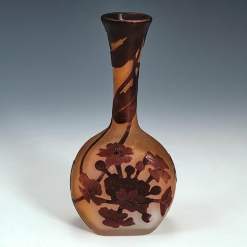 小さめ　エミール・ガレ  ガラス　花瓶　1900年頃