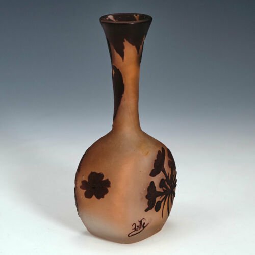 小さめ　エミール・ガレ  ガラス　花瓶　1900年頃