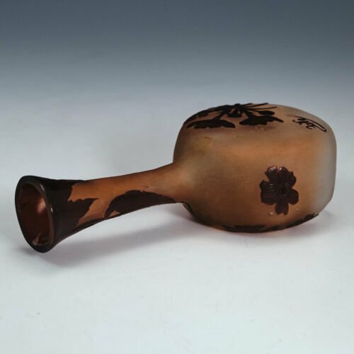 小さめ　エミール・ガレ  ガラス　花瓶　1900年頃