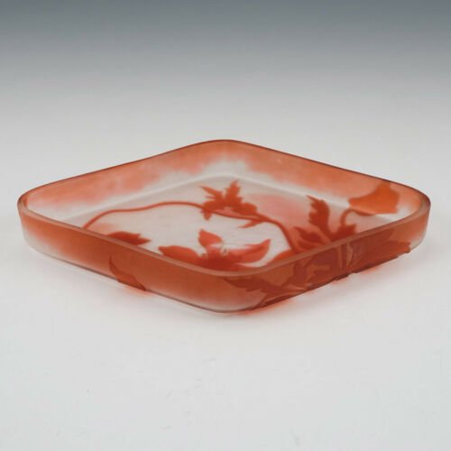エミール・ガレ  カメオガラス  小物入れ　蓋付き　1900年頃