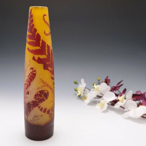 エミール・ガレ  花瓶　水生植物　1900年頃