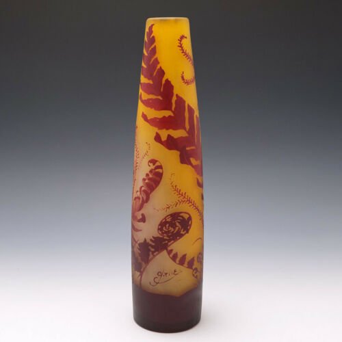 エミール・ガレ  花瓶　水生植物　1900年頃