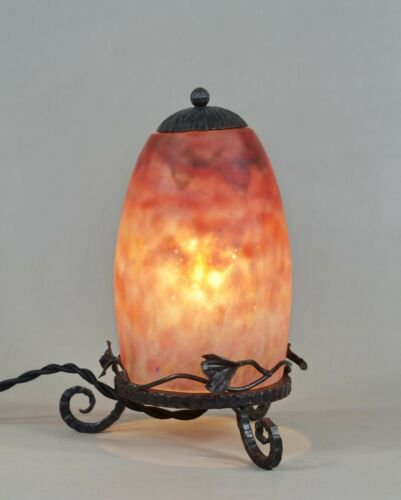 ドームナンシー　フランス製　１９２５ー１９３０年　アール・デコ　ナイトランプ　錬鉄　フランス　ミューラーの時代