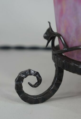 ドームナンシー　フランス製　１９２５ー１９３０年　アール・デコ　ナイトランプ　錬鉄　フランス　ミューラーの時代