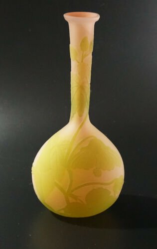 エミール・ガレ　フランス製　カメオガラス　花瓶