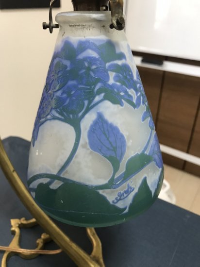 エミールガレ アジサイの花のテーブルランプ