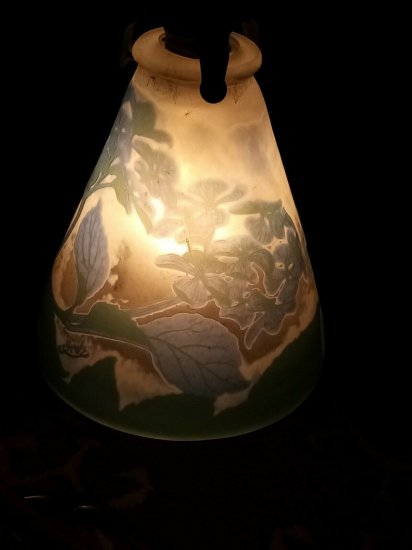 エミールガレ アジサイの花のテーブルランプ