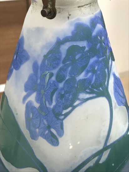 エミールガレ アジサイの花のテーブルランプ