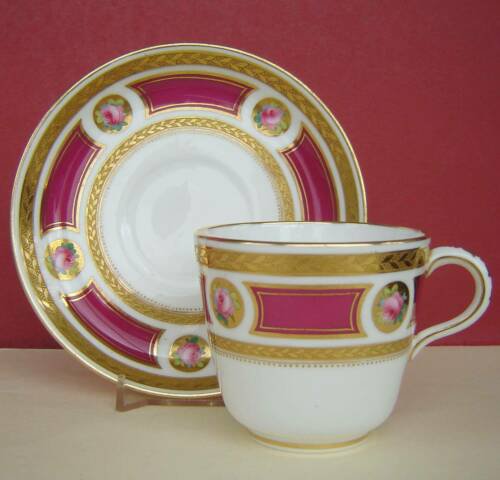 ミントン　磁器　カップ　ソーサー　ローズ　くり色　1960年頃