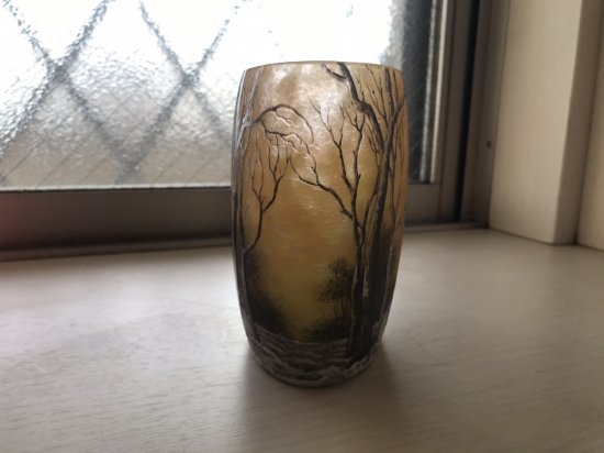 ドームナンシー （ドーム兄弟）冬景色の花瓶 – アンティークテーブルウェア