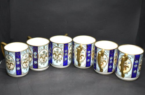 オールドノリタケ 水色と青のアールヌーボー様式ティーセット