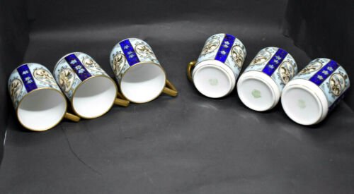 オールドノリタケ 水色と青のアールヌーボー様式ティーセット