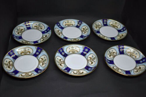 オールドノリタケ 水色と青のアールヌーボー様式ティーセット