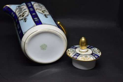 オールドノリタケ 水色と青のアールヌーボー様式ティーセット