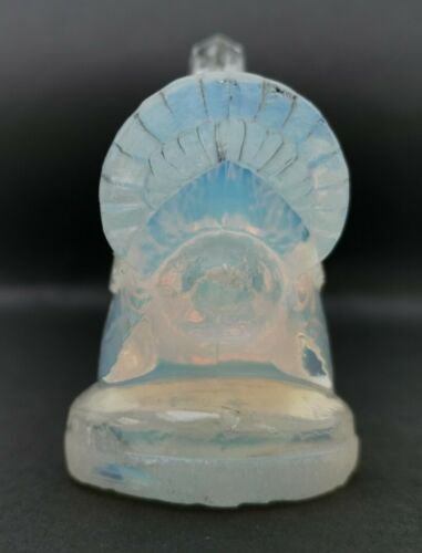 1920年代　ルネラリック　サイン入り　乳白色ガラス　七面鳥　フィギュリン　フードマスコット