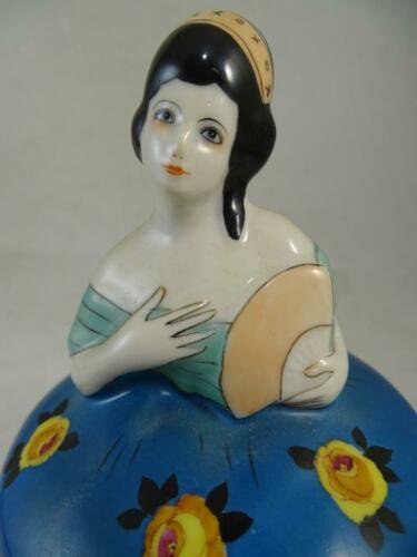 オールドノリタケ デコレディー 青色パウダージャー – アンティーク